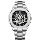 Parlent Gallant Vortex Steel - Men's Watch 42mm, Automatic Movement, Waterproof 5ATM (50M), Stainless Steel