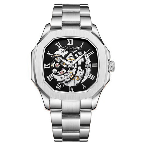 Parlent Gallant Vortex Steel - Men's Watch 42mm, Automatic Movement, Waterproof 5ATM (50M), Stainless Steel