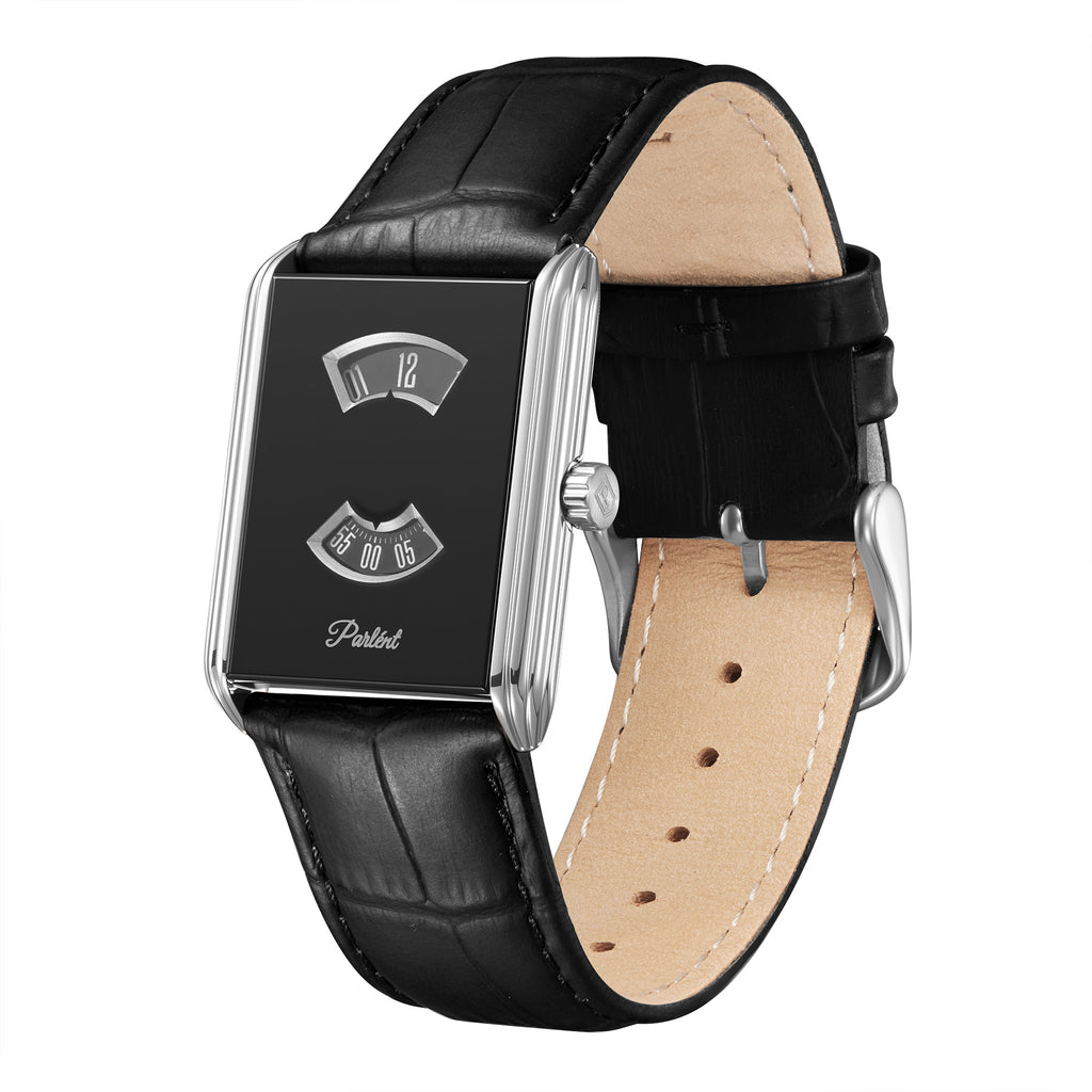 Parlent Quantum Prime - Jam Tangan Pria 28mm x 38.5mm, Swiss Ronda 762 Quartz Movement, Waterproof 5ATM (50M), Stainless Steel