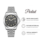 Parlent Crown Ivy - Jam Tangan Pria 40mm, Miyota Japan Quartz Movement, Waterproof 5ATM (50M), Stainless Steel