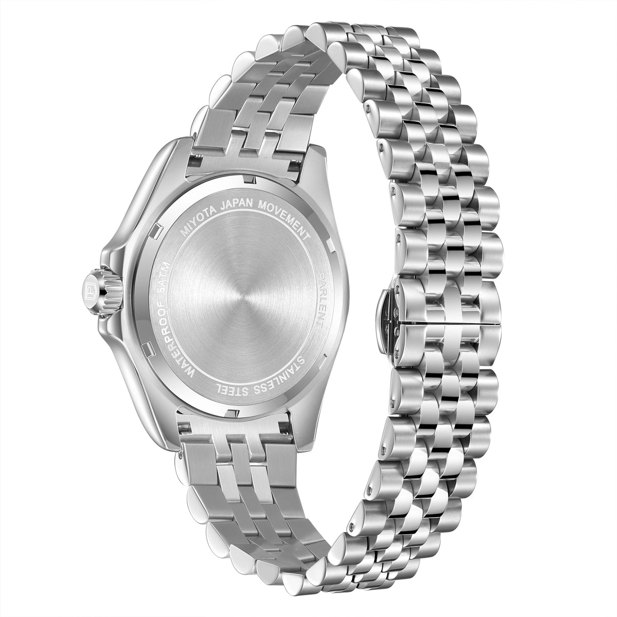 Parlent Crown Ivy - Jam Tangan Pria 40mm, Miyota Japan Quartz Movement, Waterproof 5ATM (50M), Stainless Steel
