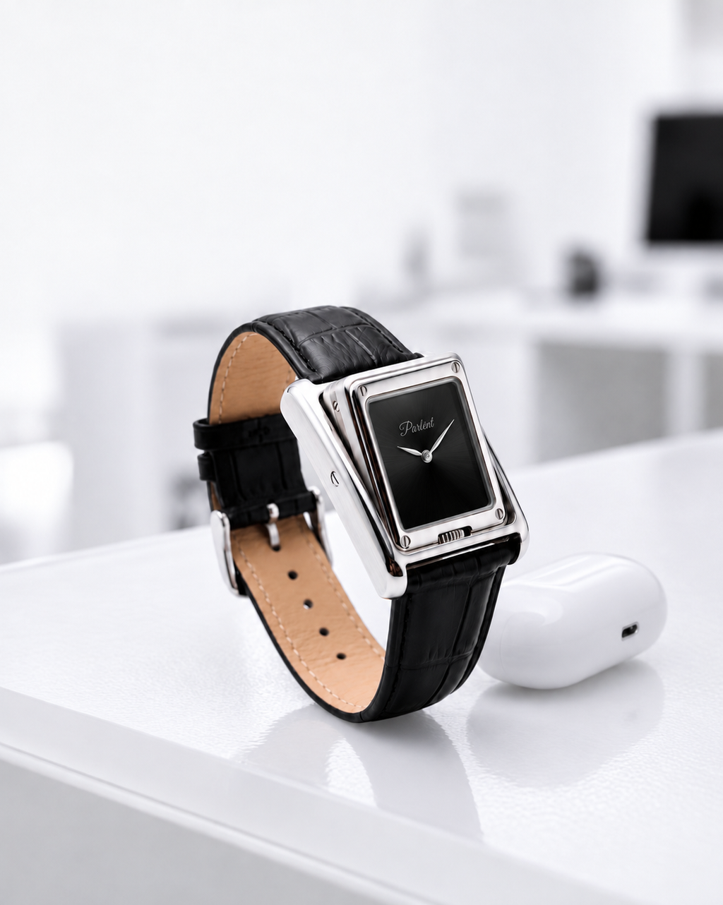 Parlent Inverso - Jam Tangan Pria 27mm x 39mm, Miyota Japan Quartz Movement, Waterproof 5ATM (50M), Stainless Steel