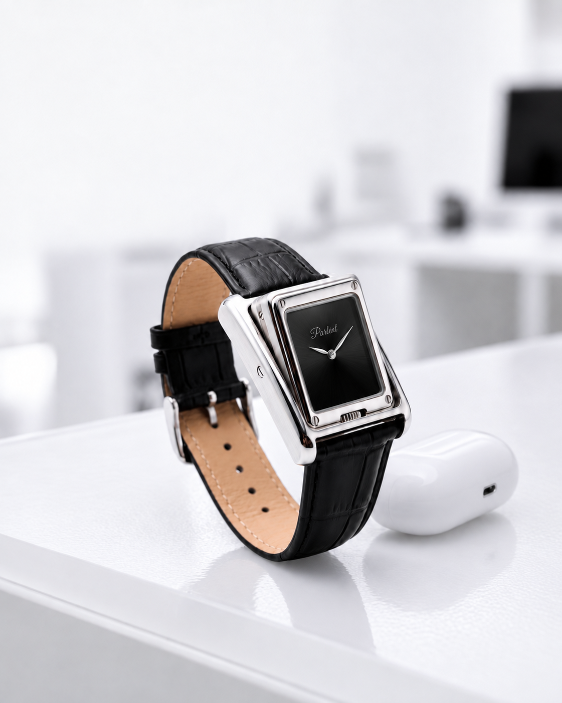 Parlent Inverso - Jam Tangan Pria 27mm x 39mm, Miyota Japan Quartz Movement, Waterproof 5ATM (50M), Stainless Steel