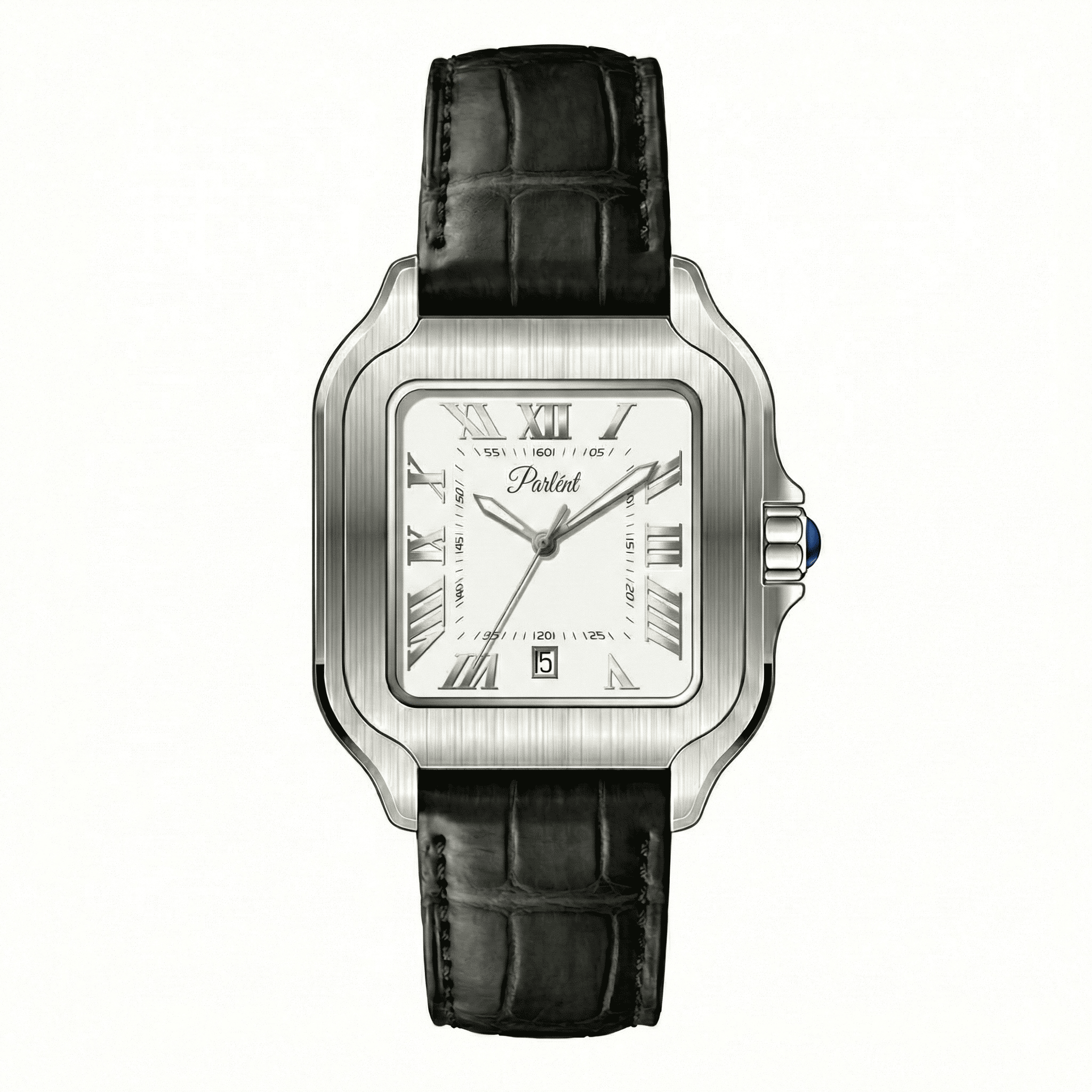 Parlent Portico - Jam Tangan Pria 36.50mm, Miyota Japan Quartz Movement, Waterproof 3ATM (30M), Stainless Steel