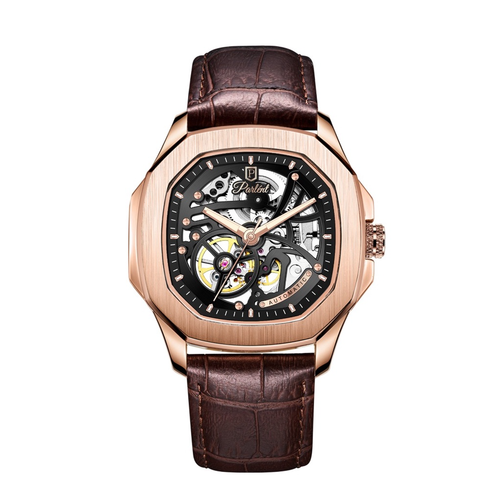 ⁠Parlent Gallant Prime - Jam Tangan Pria 42mm, Seagull ST1646 Automatic Movement, Waterproof 5ATM (50M), Stainless Steel