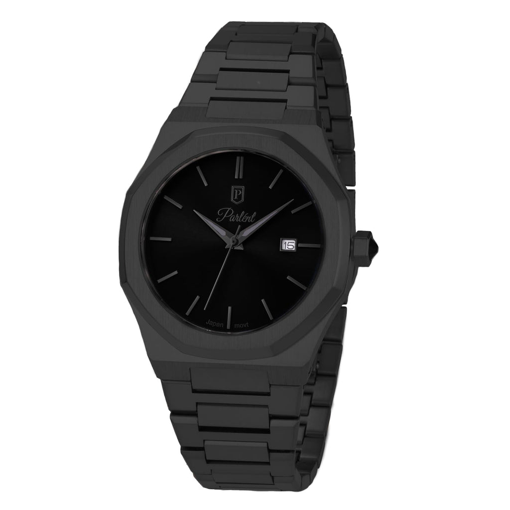 Parlent Palladium Arctic - Jam Tangan Pria 40mm, Miyota Japan Quartz Movement, Waterproof 10ATM (100M), Stainless Steel