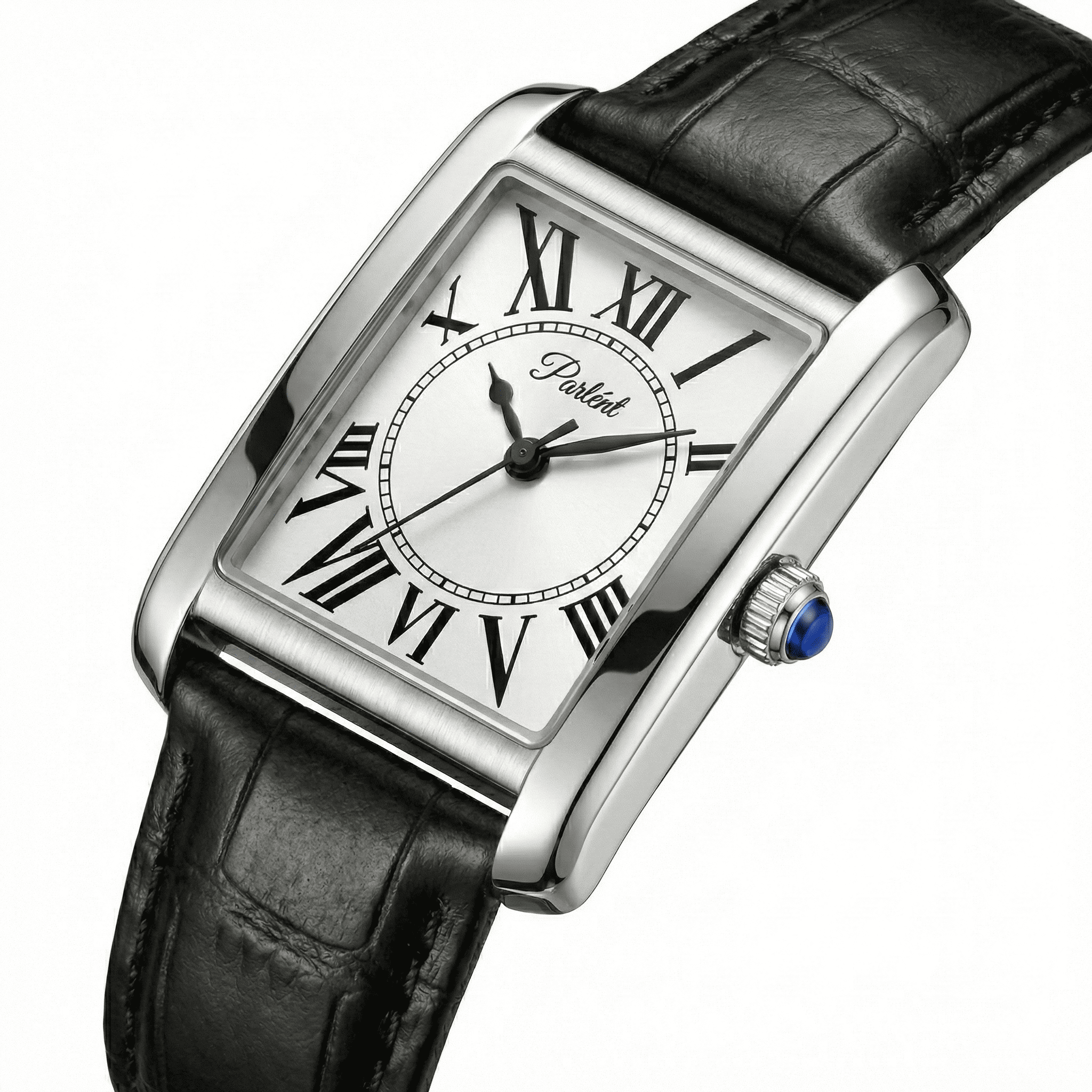 Parlent Recta - Jam Tangan Pria 30 x 41mm, Japan Seiko Quartz Movement, Waterproof 3ATM (30M), Stainless Steel