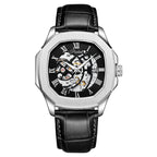 Parlent Gallant Vortex - Jam Tangan Pria 42mm, Automatic Movement, Waterproof 5ATM (50M), Stainless Steel