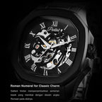 Parlent Gallant Vortex Steel - Jam Tangan Pria 42mm, Automatic Movement, Waterproof 5ATM (50M), Stainless Steel