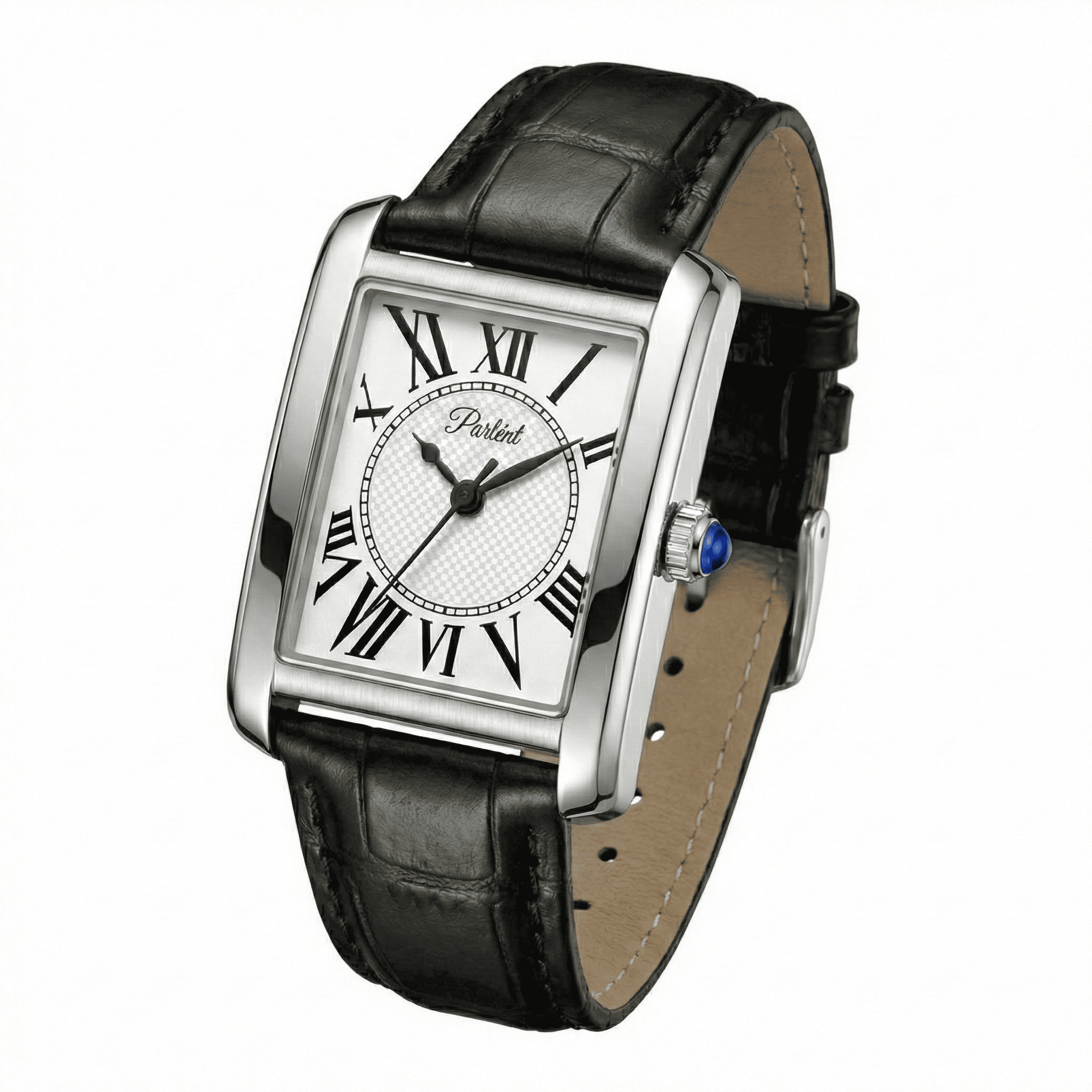 Parlent Recta - Jam Tangan Pria 30 x 41mm, Japan Seiko Quartz Movement, Waterproof 3ATM (30M), Stainless Steel