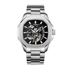 Parlent Gallant Vortex Edge Steel - Jam Tangan Pria 42mm, Automatic Movement, Waterproof 5ATM (50M), Stainless Steel