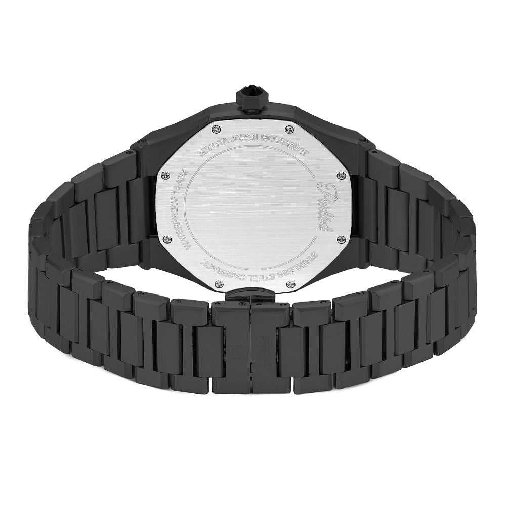 Parlent Palladium Arctic - Jam Tangan Pria 40mm, Miyota Japan Quartz Movement, Waterproof 10ATM (100M), Stainless Steel