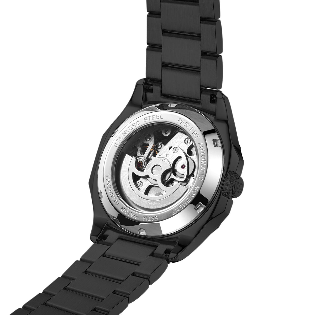 Parlent Gallant Phantom Steel Prime - Jam Tangan Pria 42mm, Automatic Movement, Waterproof 5ATM (50M), Stainless Steel