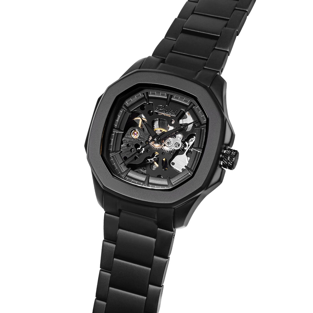 Parlent Gallant Phantom Steel Prime - Jam Tangan Pria 42mm, Automatic Movement, Waterproof 5ATM (50M), Stainless Steel