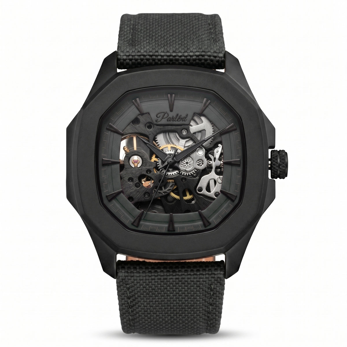 Parlent Gallant Phantom - Jam Tangan Pria 42mm, Automatic Movement, Waterproof 5ATM (50M), Stainless Steel