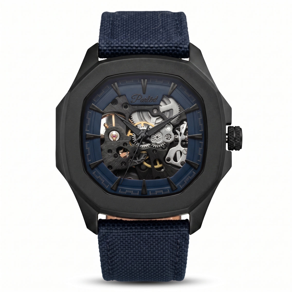 Parlent Gallant Phantom - Jam Tangan Pria 42mm, Automatic Movement, Waterproof 5ATM (50M), Stainless Steel