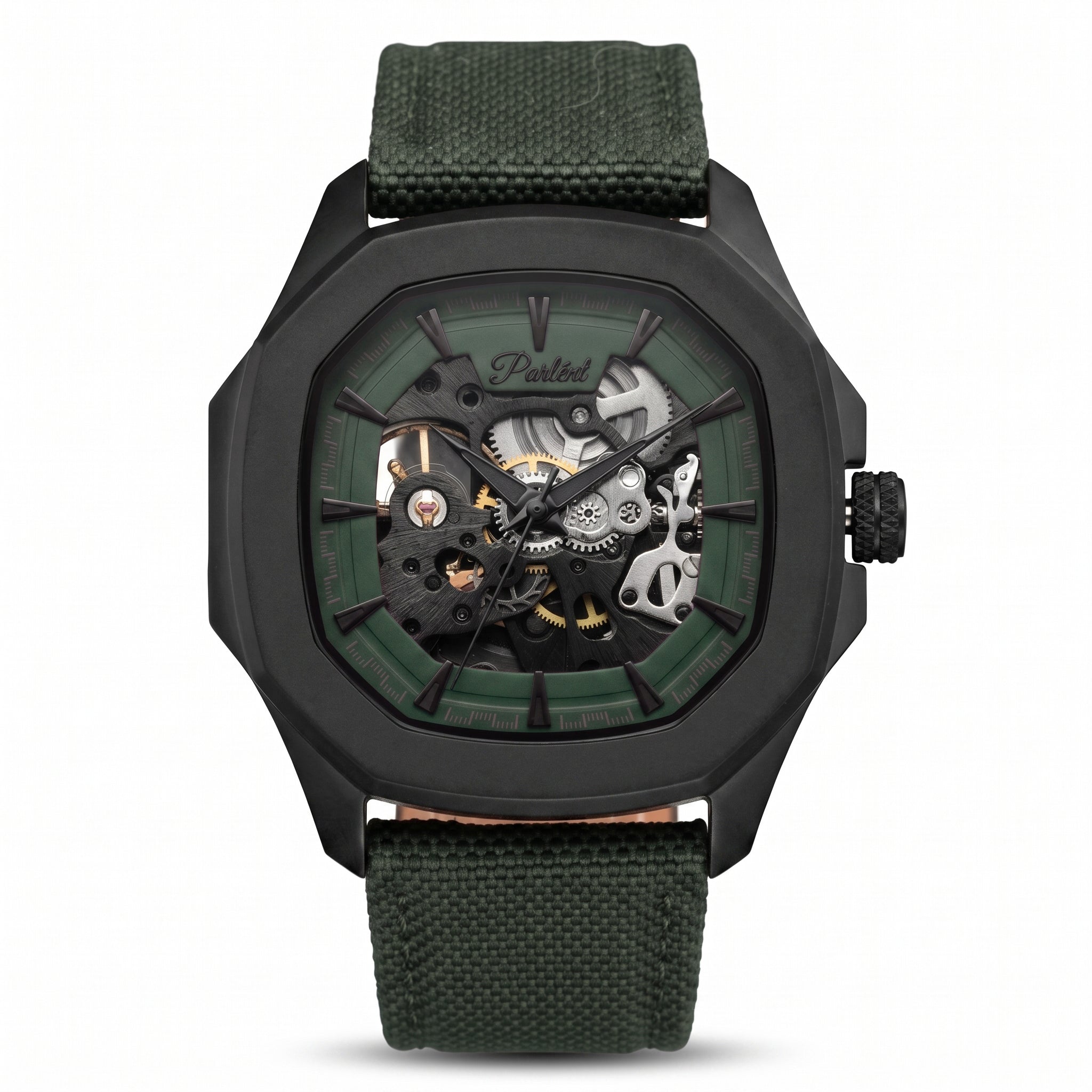 Parlent Gallant Phantom - Jam Tangan Pria 42mm, Automatic Movement, Waterproof 5ATM (50M), Stainless Steel