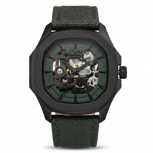 Parlent Gallant Phantom - Jam Tangan Pria 42mm, Automatic Movement, Waterproof 5ATM (50M), Stainless Steel