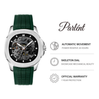 Parlent Radiant Automatic - Jam Tangan Pria 41mm, Automatic Movement, Waterproof 5ATM (50M), Stainless Steel