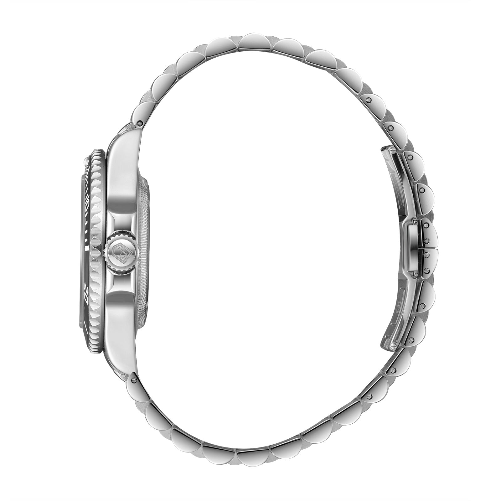 Parlent Crown Basic - Jam Tangan Pria 40mm, Miyota Japan Quartz Movement, Waterproof 5ATM (50M), Stainless Steel