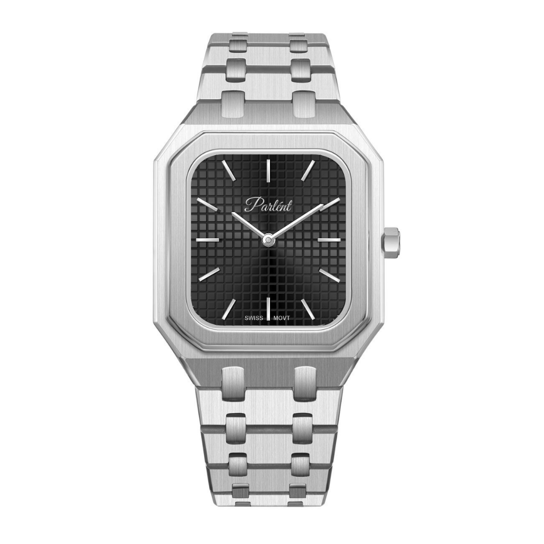 Parlent Cortez Prime - Jam Tangan Pria 40mm, Swiss Ronda 762 Quartz Movement, Waterproof 5ATM (50M), Stainless Steel