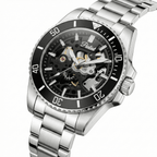 Parlent Crown Automatic - Jam Tangan Pria 40mm, Automatic Movement, Waterproof 5ATM (50M), Stainless Steel