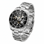 Parlent Crown Automatic - Jam Tangan Pria 40mm, Automatic Movement, Waterproof 5ATM (50M), Stainless Steel