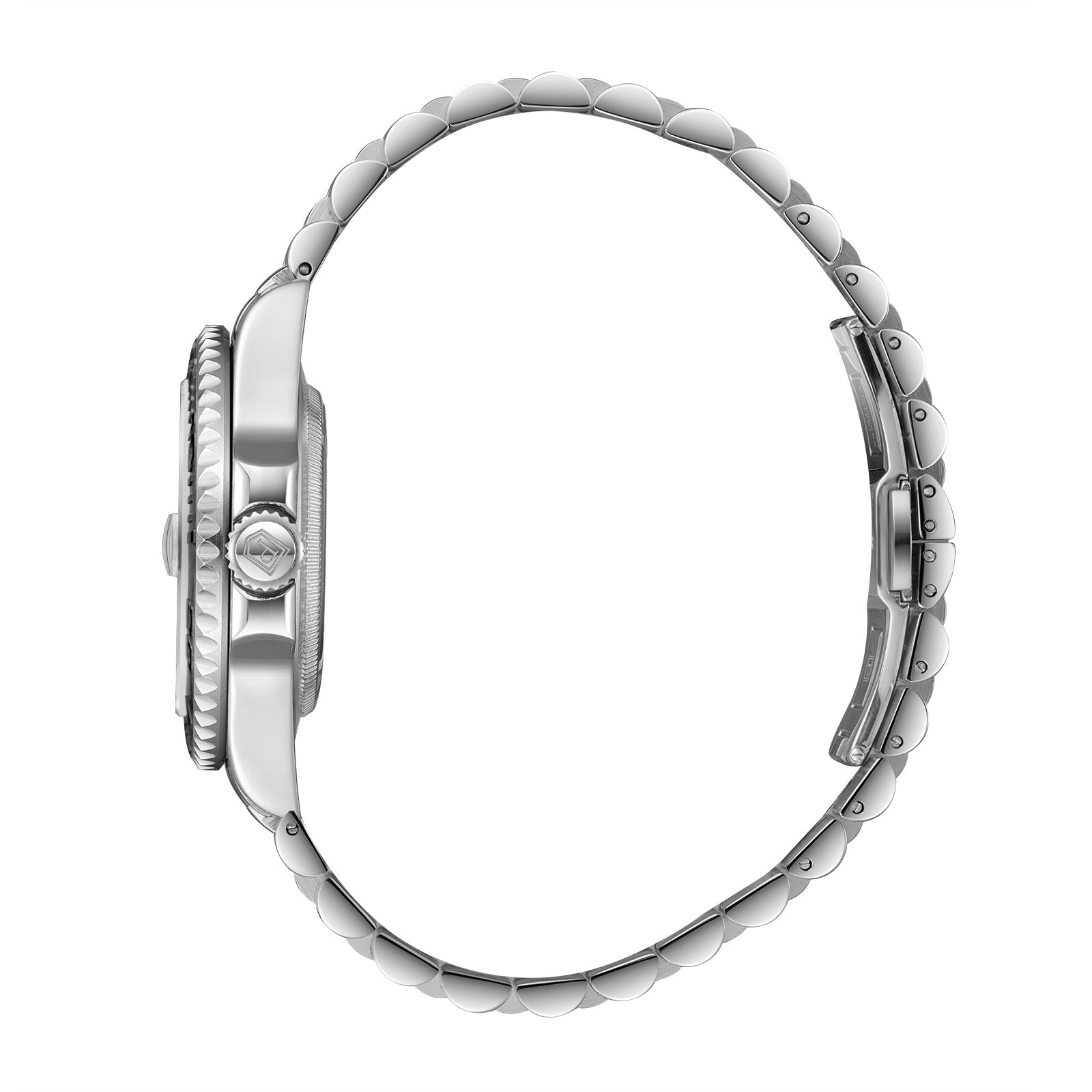 Parlent Crown Shadow - Jam Tangan Pria 40mm, Miyota Japan Quartz Movement, Waterproof 5ATM (50M), Stainless Steel