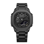 Parlent Gallant Hybrid Steel - Jam Tangan Pria 42mm, Miyota Japan Quartz Movement, Waterproof 5ATM (50M), Stainless Steel
