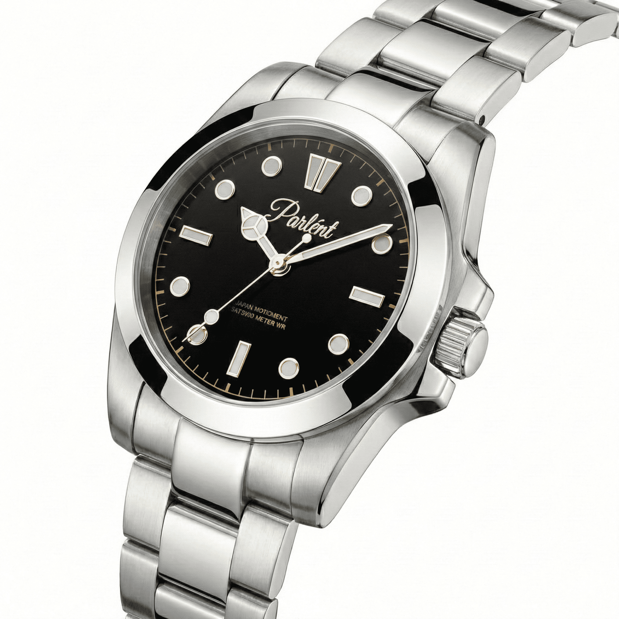 Parlent Averon - Jam Tangan Pria 38mm, Miyota Japan Quartz Movement, Waterproof 5ATM (50M), Stainless Steel