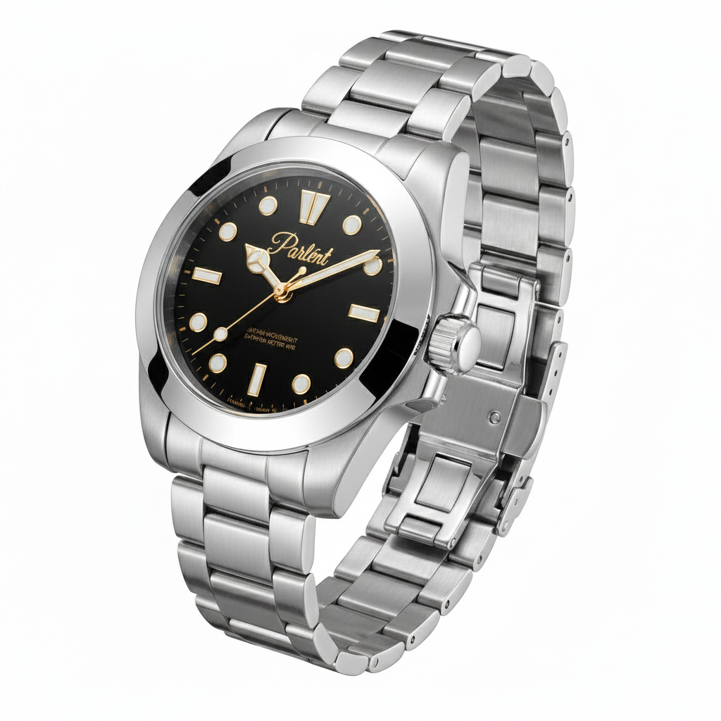 Parlent Averon - Jam Tangan Pria 38mm, Miyota Japan Quartz Movement, Waterproof 5ATM (50M), Stainless Steel