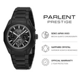 Parlent Prestige Stratos - Jam Tangan Pria 39mm, Seiko Japan VK63 Mecha-Quartz Movement, Waterproof 10ATM (100M), Stainless Steel