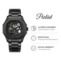Parlent Gallant Phantom Steel - Jam Tangan Pria 42mm, Automatic Movement, Waterproof 5ATM (50M), Stainless Steel