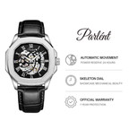 Parlent Gallant Vortex - Jam Tangan Pria 42mm, Automatic Movement, Waterproof 5ATM (50M), Stainless Steel