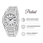 Parlent Palladium Sketch - Jam Tangan Pria 40mm, Miyota Japan Quartz Movement, Waterproof 3ATM (30M), Polycarbonate