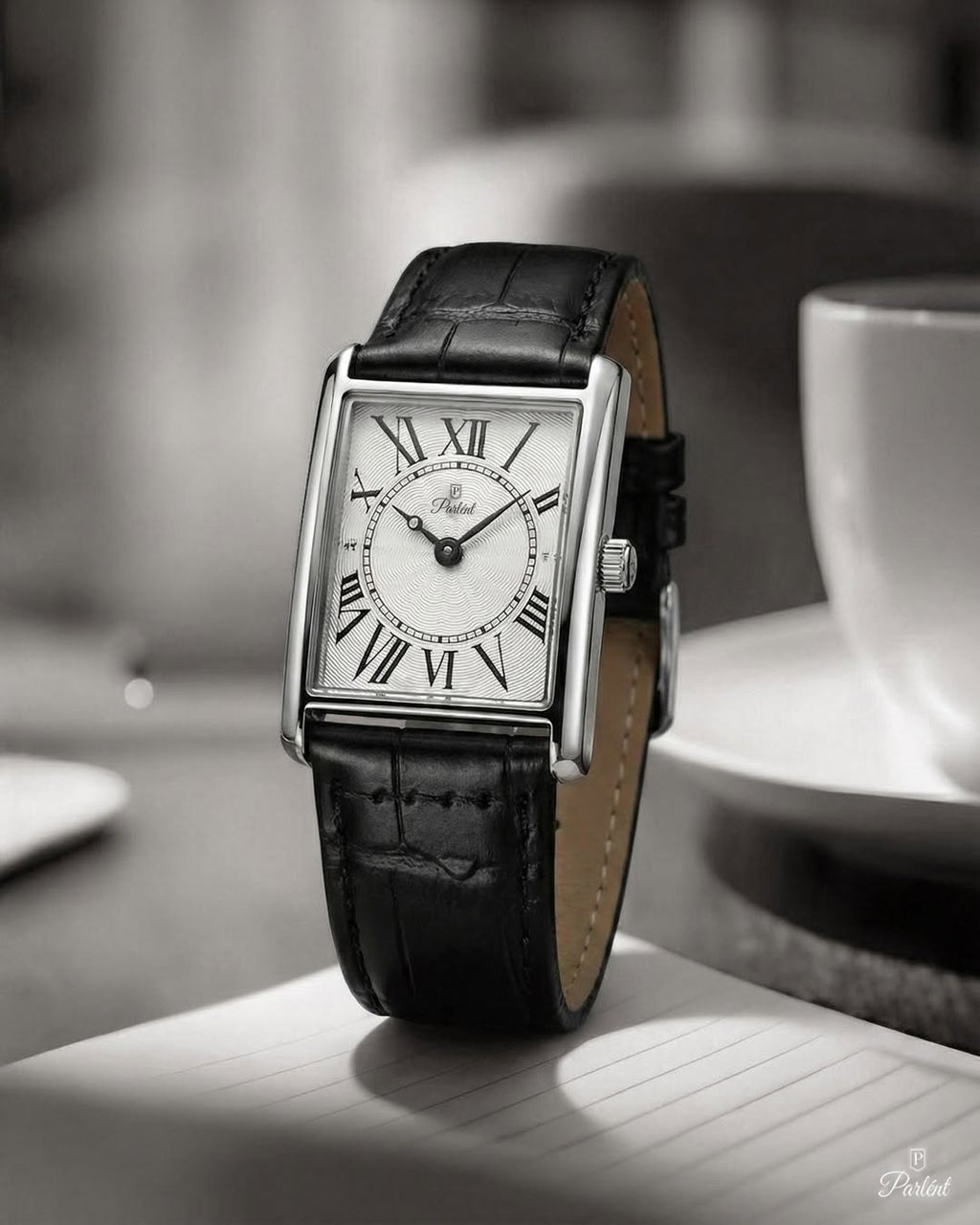 Parlent Recta - Jam Tangan Pria 30 x 41mm, Japan Seiko Quartz Movement, Waterproof 3ATM (30M), Stainless Steel