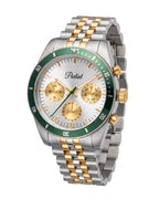 Parlent Crown Tritone - Jam Tangan Pria 40mm, Epson Japan VX9J Quartz Movement, Waterproof 5ATM (50M), Stainless Steel