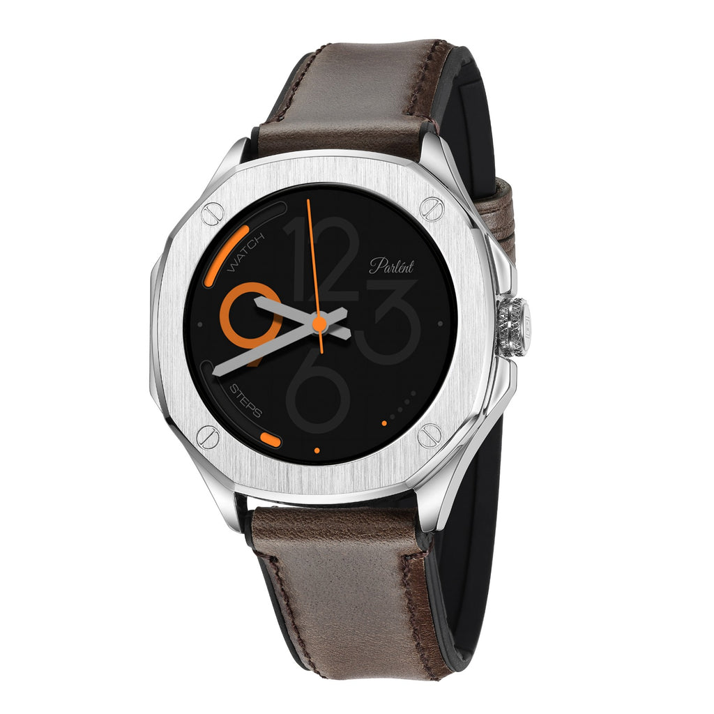 Parlent Gallant Active - Smartwatch Pria 42mm, Stainless Steel