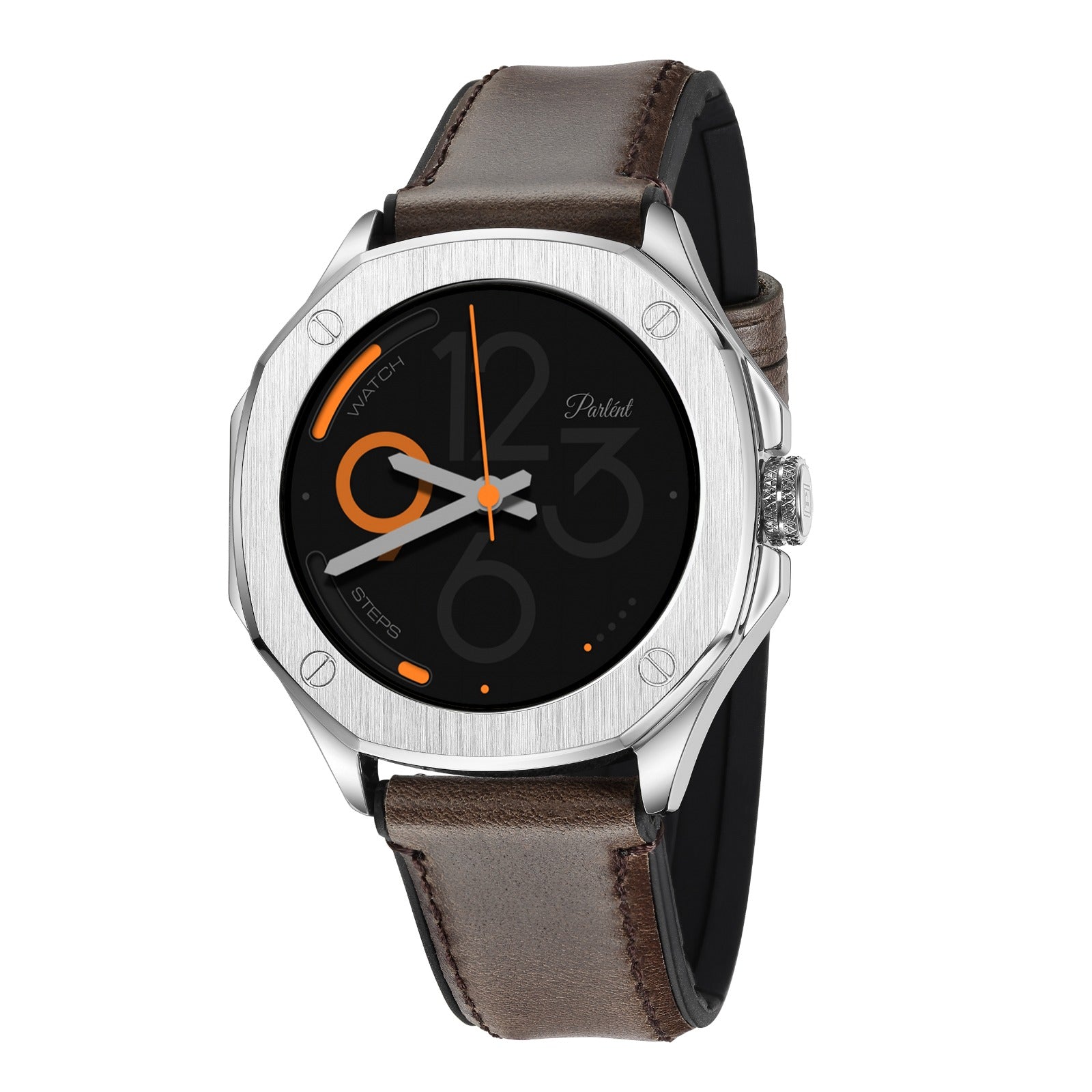 Parlent Gallant Active - Smartwatch Pria 42mm, Stainless Steel