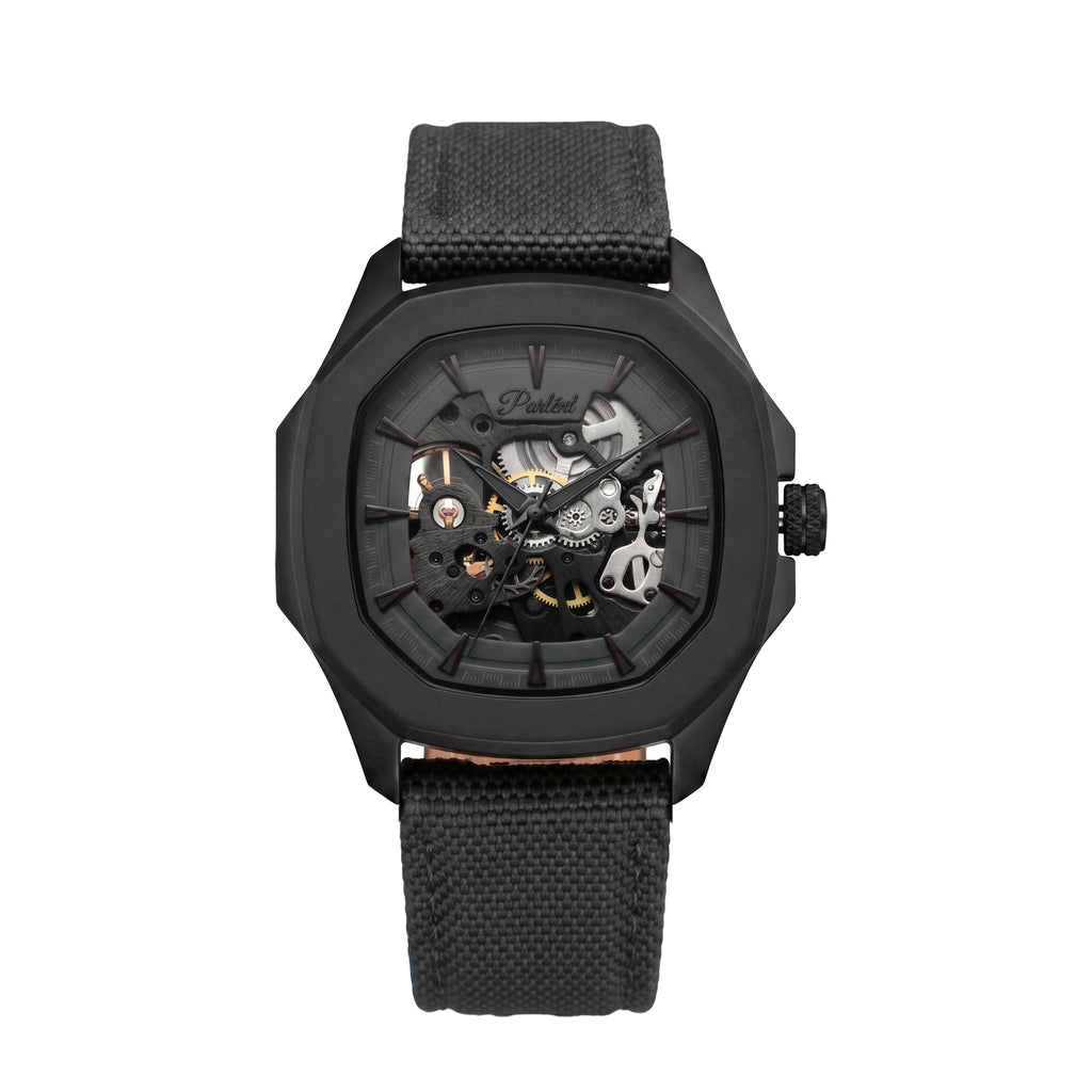 Parlent Gallant Phantom - Jam Tangan Pria 42mm, Automatic Movement, Waterproof 5ATM (50M), Stainless Steel