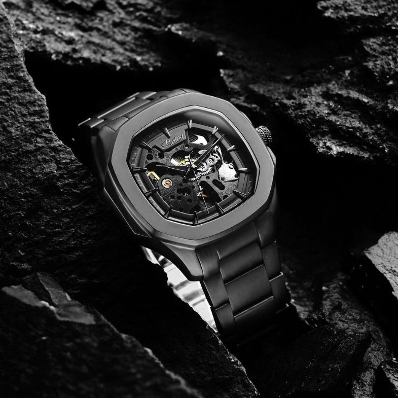 Parlent Gallant Phantom Steel Prime - Jam Tangan Pria 42mm, Automatic Movement, Waterproof 5ATM (50M), Stainless Steel