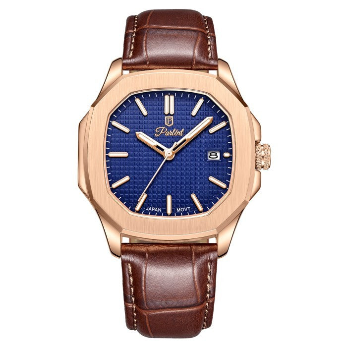 Parlent Phoenix - Jam Tangan Pria 42mm, Miyota Japan Quartz Movement, Waterproof 5ATM (50M), Stainless Steel