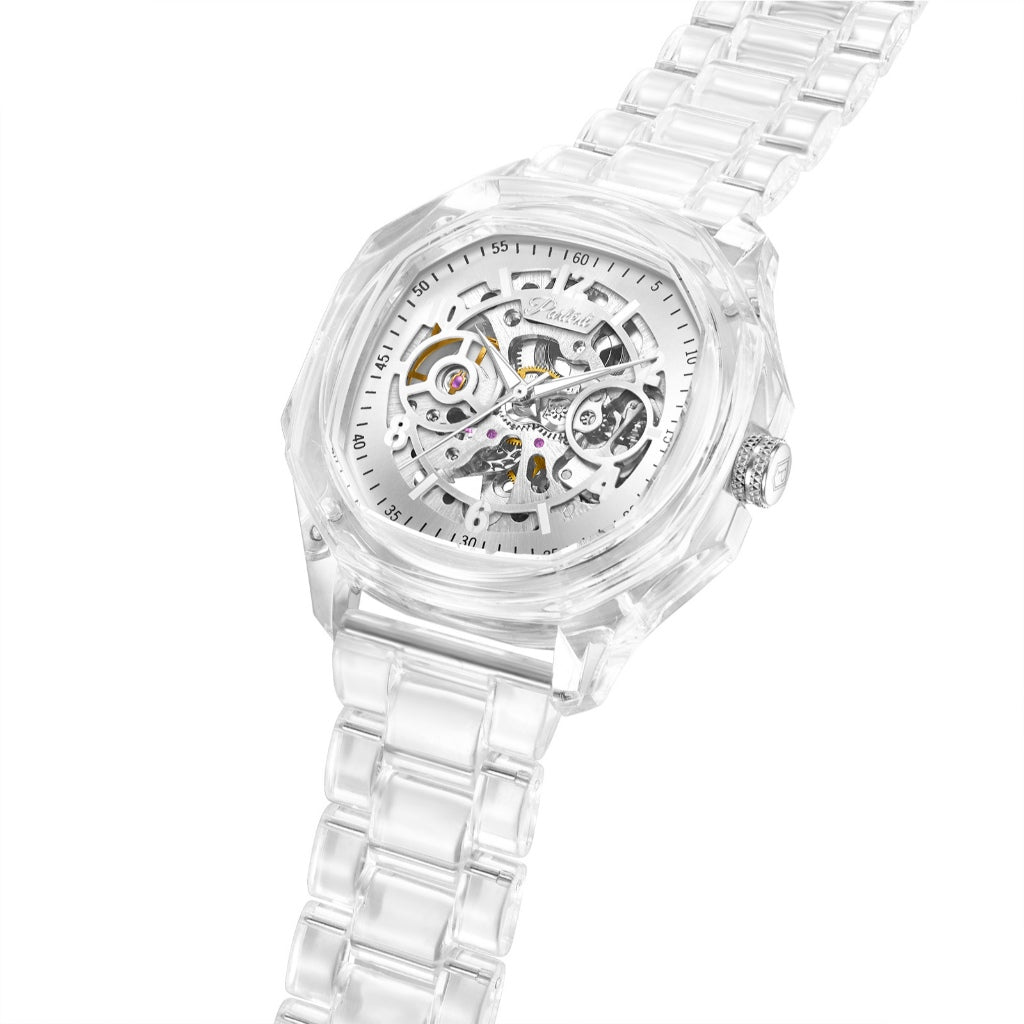 Parlent Gallant Lite Glacier - Jam Tangan Pria 42mm, Automatic Movement, Waterproof 3ATM (30M), Polycarbonate