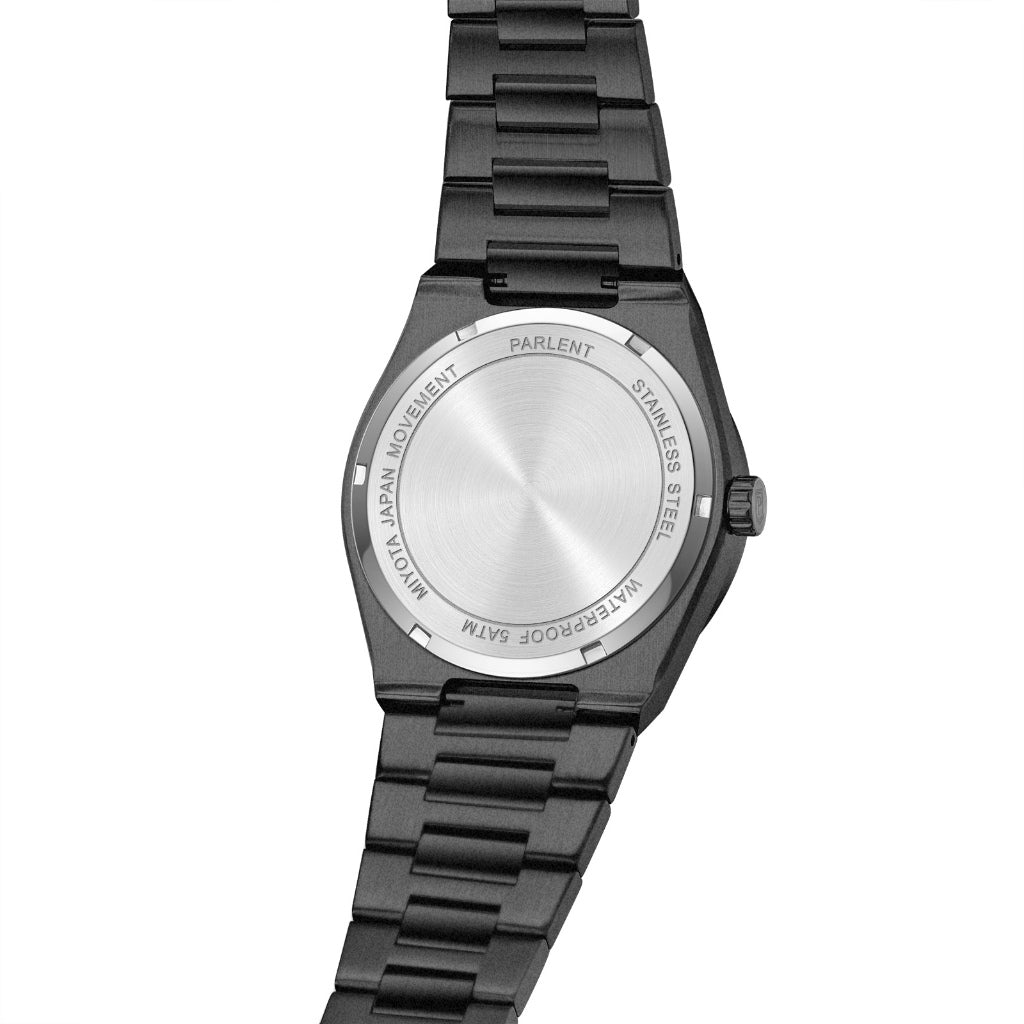 Parlent Sigma Graphite - Men's Watch 40mm, Japan Quartz Movement, Waterproof 5ATM (50M), Stainless Steel