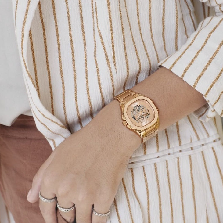 Parlent Gallant Femme Steel - Jam Tangan Wanita 36mm, Automatic Movement, Waterproof 5ATM (50M), Stainless Steel