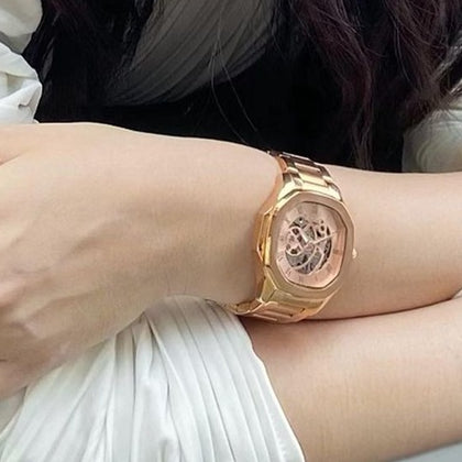Parlent Gallant Femme Steel - Jam Tangan Wanita 36mm, Automatic Movement, Waterproof 5ATM (50M), Stainless Steel