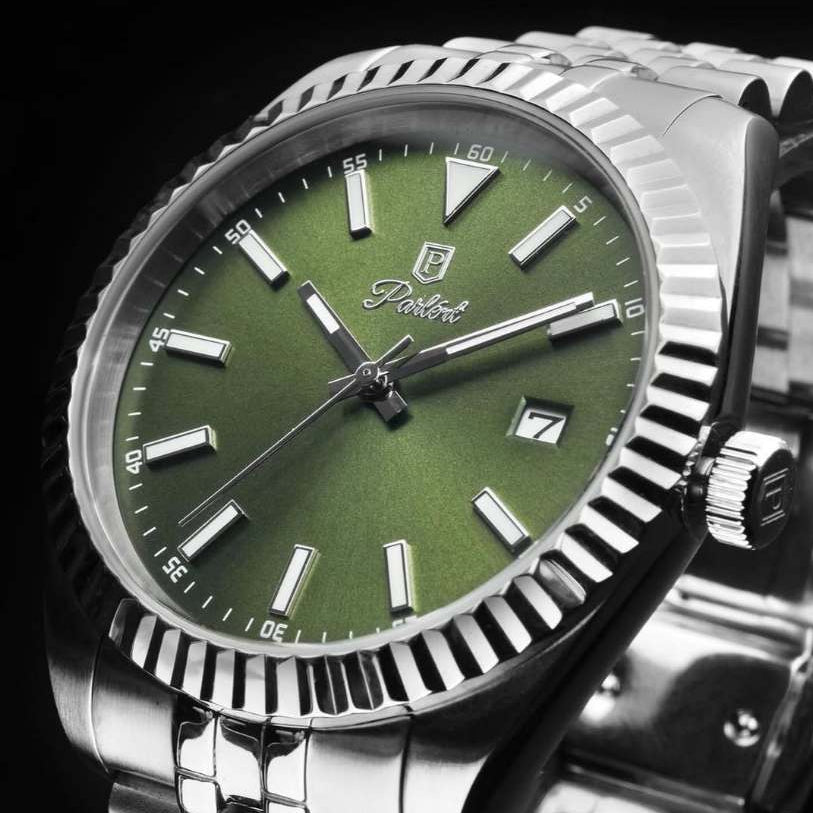 Parlent Imperial - Jam Tangan Pria 40mm, Japan Quartz Movement, Waterproof 5ATM (50M), Stainless Steel