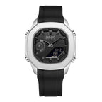 Parlent Gallant Hybrid Rubber - Jam Tangan Pria 42mm, Japan Quartz Movement, Waterproof 5ATM (50M), Stainless Steel