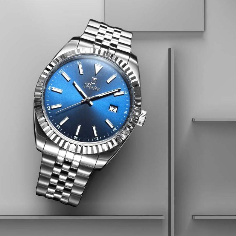 Parlent Imperial - Jam Tangan Pria 40mm, Japan Quartz Movement, Waterproof 5ATM (50M), Stainless Steel