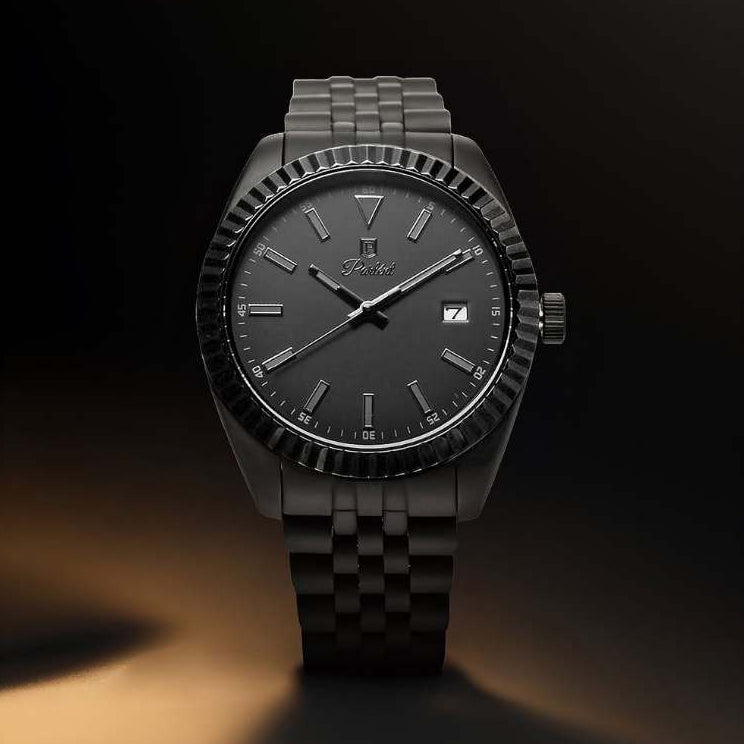 Parlent Imperial - Jam Tangan Pria 40mm, Japan Quartz Movement, Waterproof 5ATM (50M), Stainless Steel